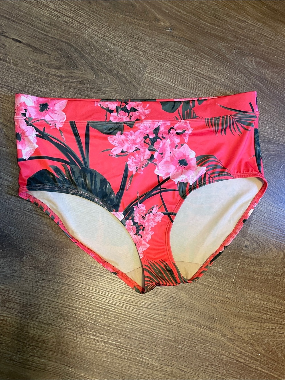 Cacique Pink Floral Tropical Print Bikini Bottom
